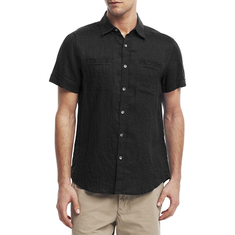 Short-Sleeve Linen Shirt